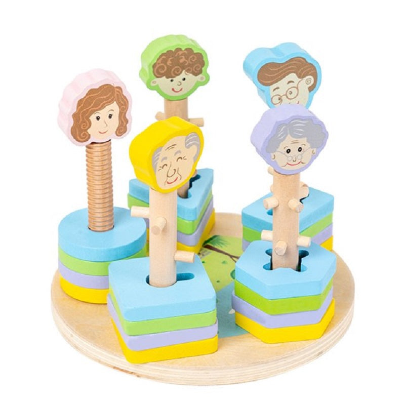 Bl-20222 Дървена Низанка Геометрични Форми - Дървени Играчки - Raya toys - BebeMama