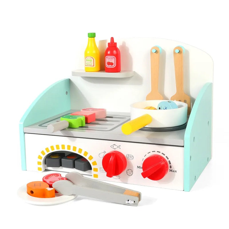 Bl-20128 Дървено Барбекю Син - Дървени Играчки - Raya toys - BebeMama