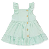 K4316 Рокля Crispy Plants Мента 2Y 92Cm - Рокли - Bebetto - BebeMama