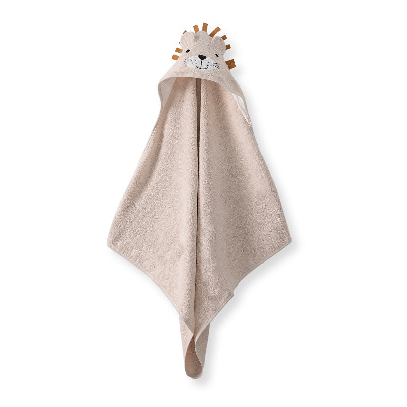 H987 Хавлия С Качулка Leo Бежов 80X80Cm - Хавлии - Bebetto - BebeMama