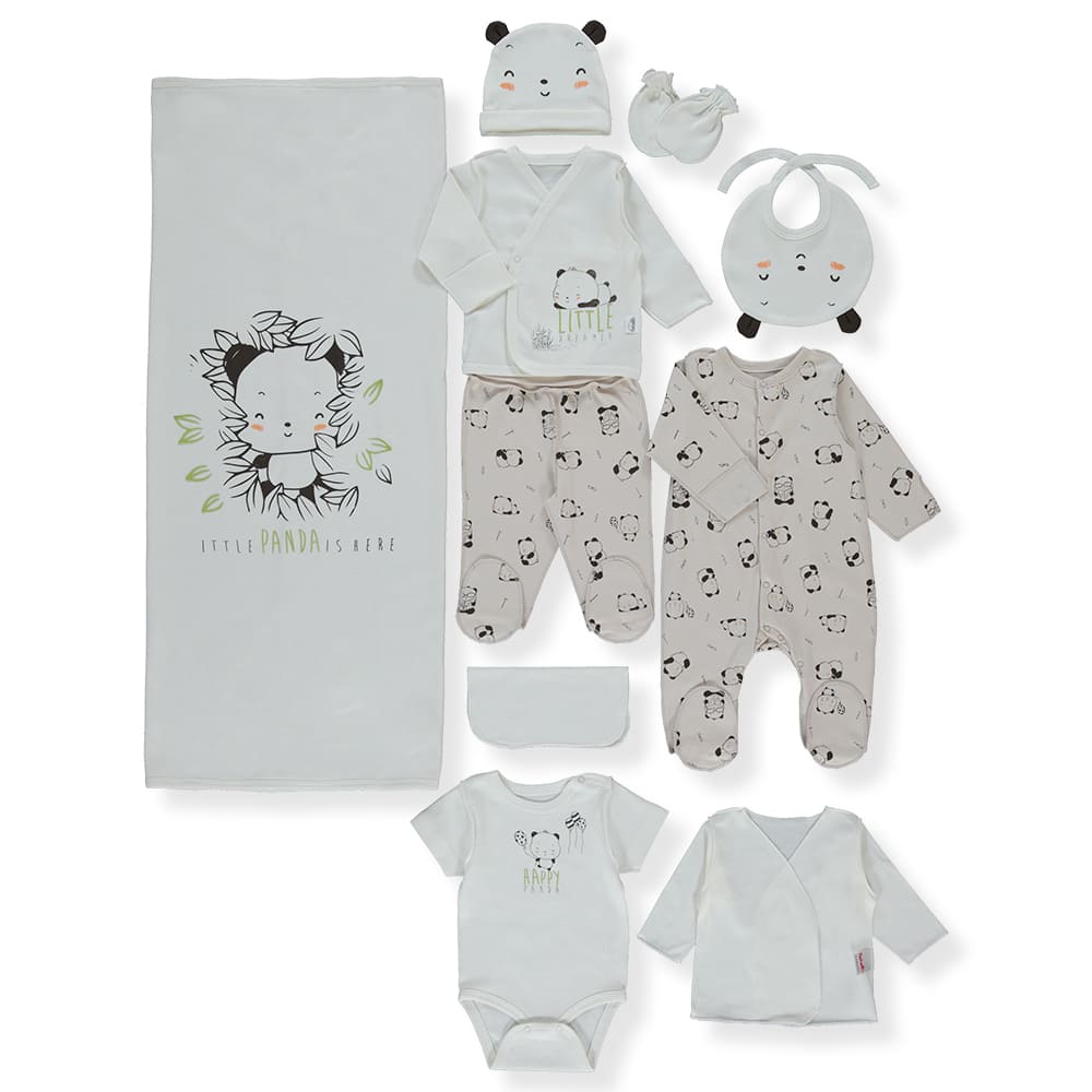 Z942 К-Кт 10Ч. Бежов Hello Panda 0-3M/62Cm