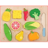 Sh30173 Дървен Пъзел Зеленчуци За Рязане - Дървени Играчки - Raya toys - BebeMama