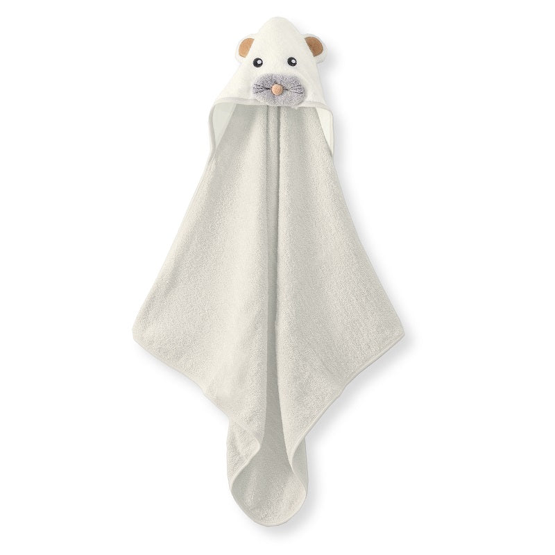 H985 Хавлия С Качулка Sweet Mouse Екрю 80X80Cm - Хавлии - Bebetto - BebeMama