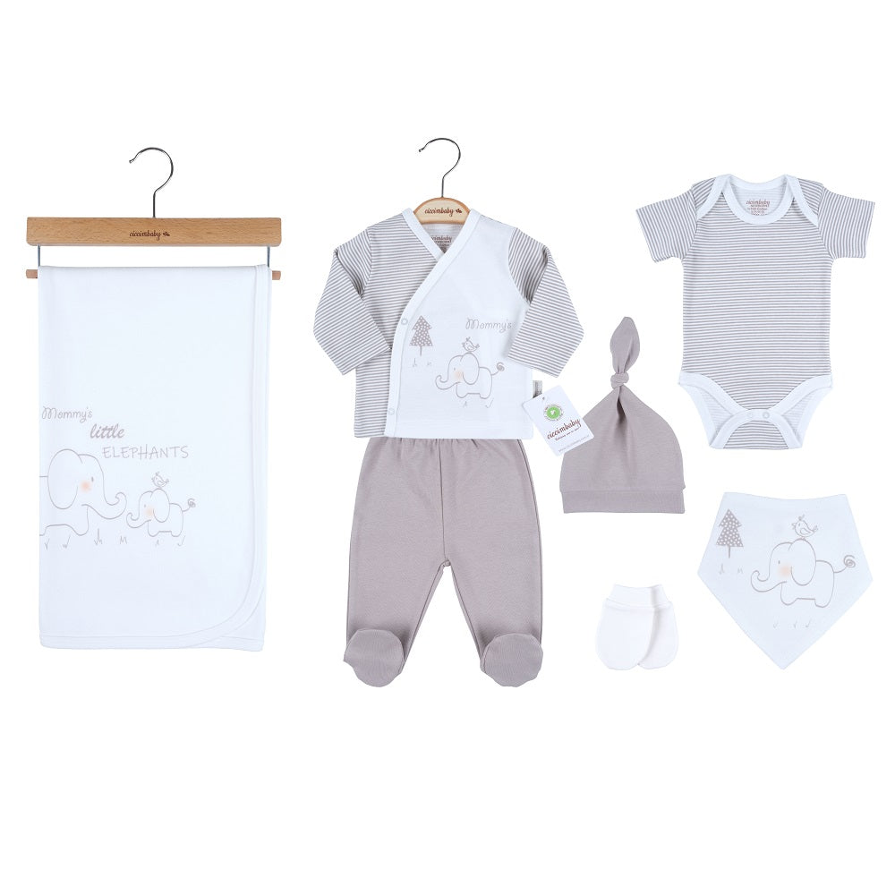 U4655 К-Кт За Изписване Слон Бежов 7Ч - Комплекти За Изписване - Ciccim Baby - BebeMama