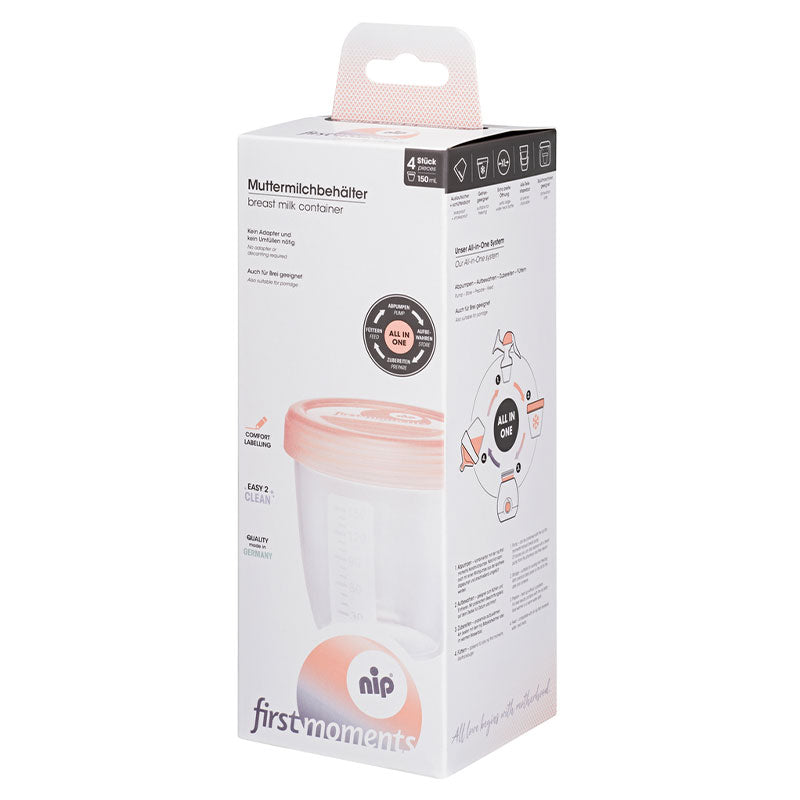 Контейнери За Съхранение На Кърма 150Ml.4 Бр. - Контейнери За Кърма - Nip - BebeMama