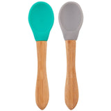 Minikoioi Scoops Бебешки Лъжици - 2 Бр. - Зелен/Grey --- BebeMama