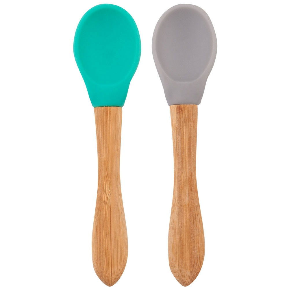 Minikoioi Scoops Бебешки Лъжици - 2 Бр. - Зелен/Grey --- BebeMama
