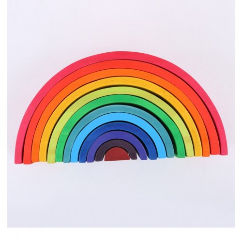 Дървена Цветна Дъга От Дванайсет Части