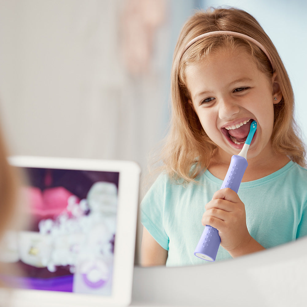 Детска Четка За Зъби Forkids С Bluetooth С 2 Глави Лилаво Philips Sonicare