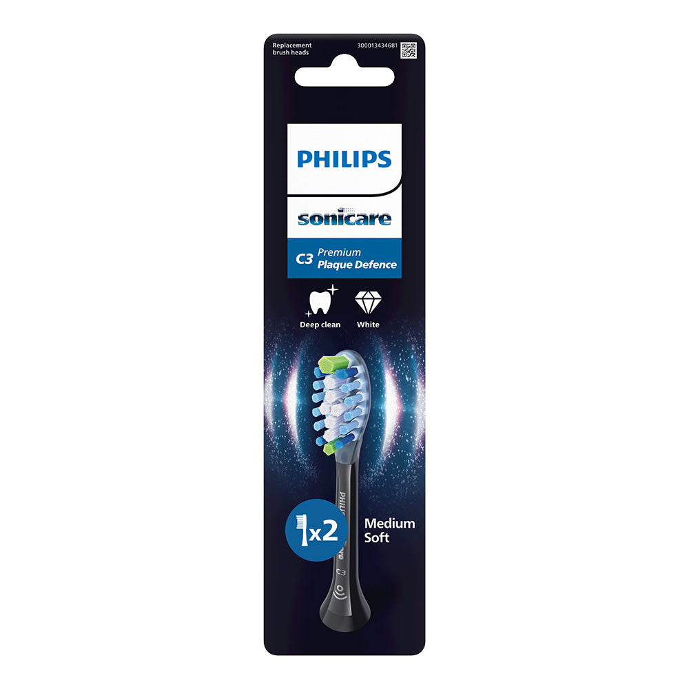 Глава За Четка C3 Premium Plaque Defence Hx9042 88, Черен, 2 Броя Philips Sonicare