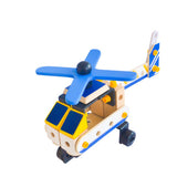 Set de construcție din lemn cu șuruburi și piulițe - Elicopter