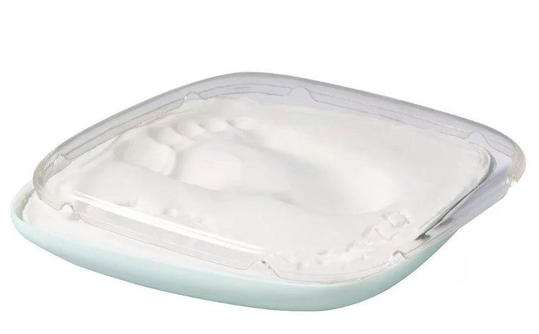 Hello Baby Кутия С Отпечатък (Бяла Основа Прозрачен Капак) --- BebeMama