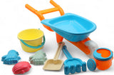 Количка За Пясък С Кофа Лейка Гребло Лопатка И Формички 58Х23Х20