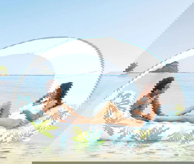 Intex - Надуваем Дюшек Tropical Lounge 224X150X165 См --- BebeMama