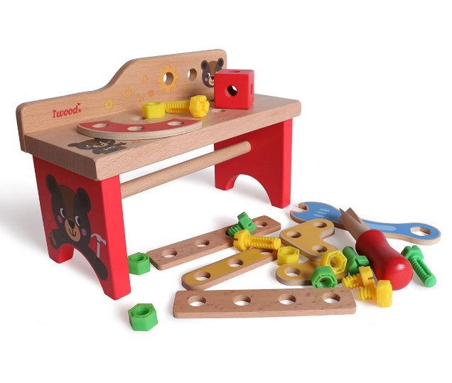 Iwood - Комплект Дървени Инструменти С Работна Маса --- BebeMama