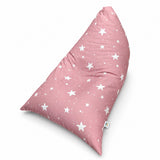 Детски Пуф Лежанка Little Stars, 100% Памук, Розов Барбарон Със Звезди, 127x81x76 См Ginger Home