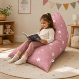 Детски Пуф Лежанка Little Stars, 100% Памук, Розов Барбарон Със Звезди, 127x81x76 См Ginger Home