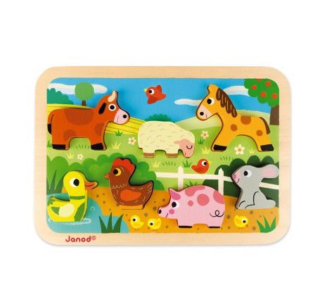 Janod Забавен Пъзел - Ферма --- BebeMama