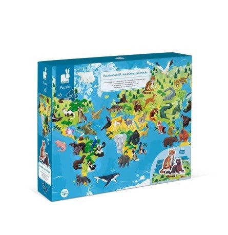 Janod Образователен Пъзел - Застрашени Животни --- BebeMama
