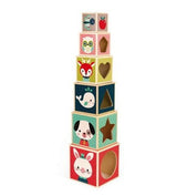 Janod Пирамида От 6 Кубчета Горски Бебета Животни --- BebeMama