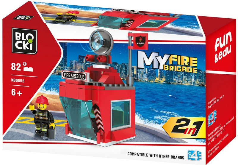 Klocki Blocki - Пожарнa 2 В 1 82 Ел. 14,5 X 9 X 4,4