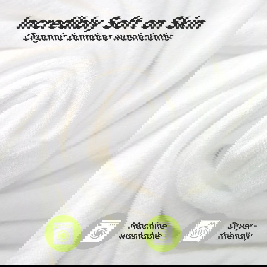 Kърпи От Органичен Бамбук 6 Бр Бели Keababies --- BebeMama