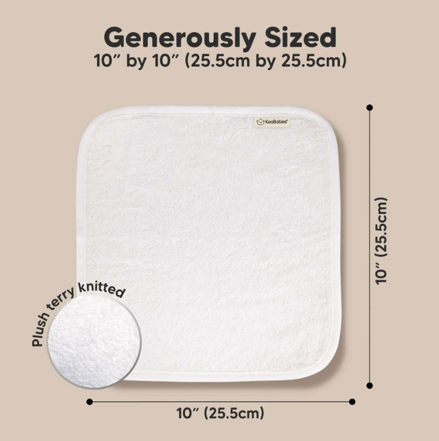 Kърпи От Органичен Бамбук 6 Бр Бели Keababies --- BebeMama