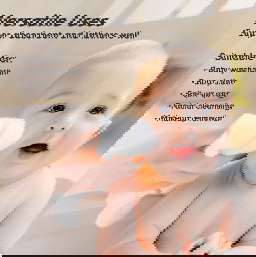 Kърпи От Органичен Бамбук 6 Бр Бели Keababies --- BebeMama