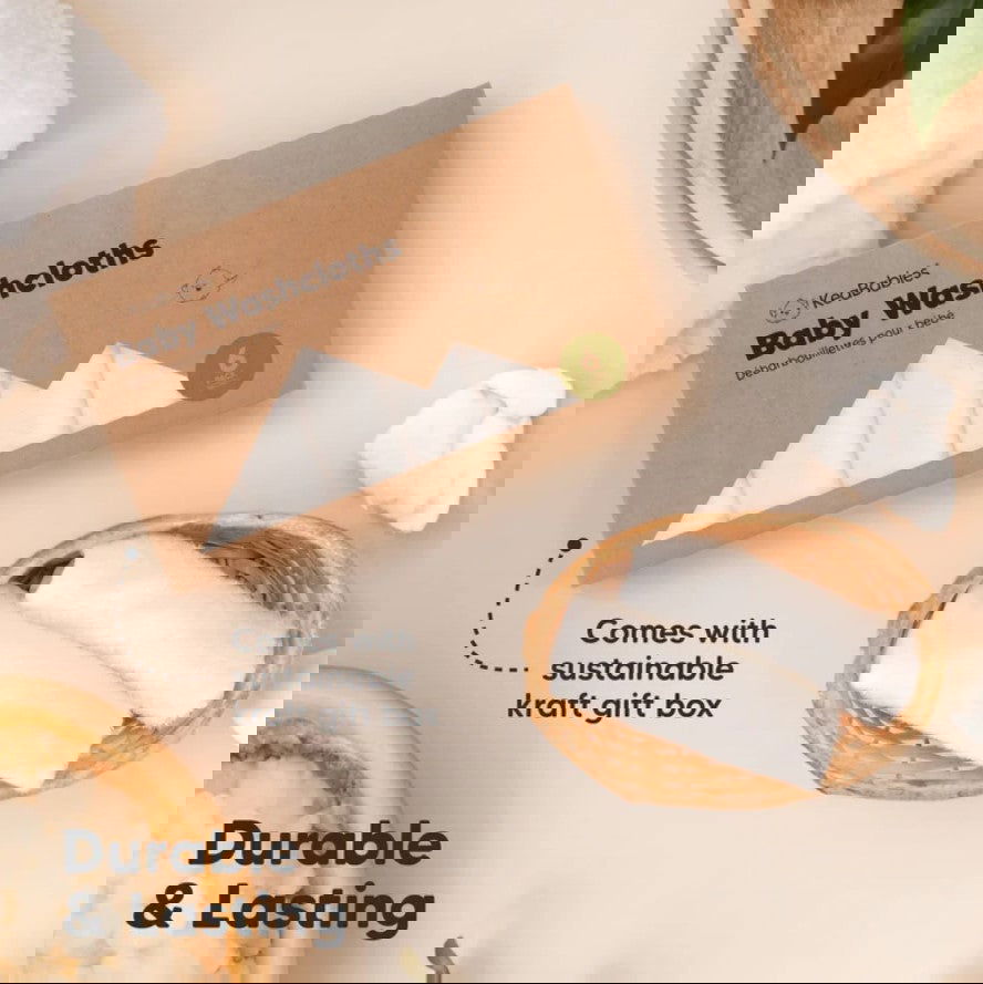 Kърпи От Органичен Бамбук 6 Бр Бели Keababies --- BebeMama