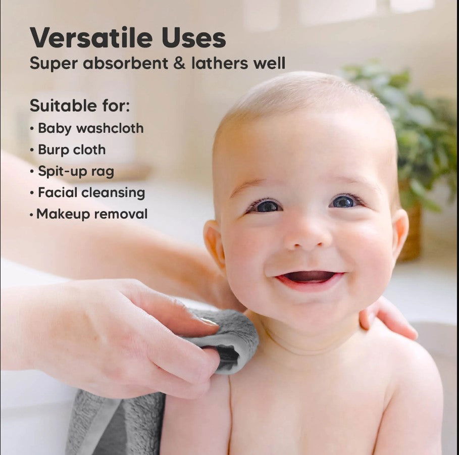 Kърпи От Органичен Бамбук 6 Бр Сиви Keababies --- BebeMama