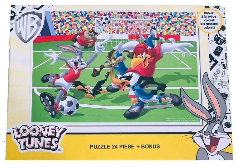 Пъзел 24 Ел. Looney Tunes С Бонус3 Оцветителни Страница А4 И 4 Молива За Оцветяване 32 Х 23 Х4