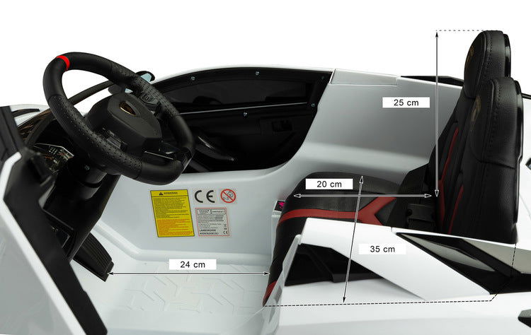 Акумулаторен Автомобил Lambоrghini Бяло Caretero Toyz --- BebeMama