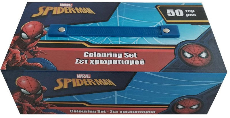 Триетажно Куфарче Спайдермен За Оцветяване С Всичко Необходимо За Оцветяване 27Х14Х9