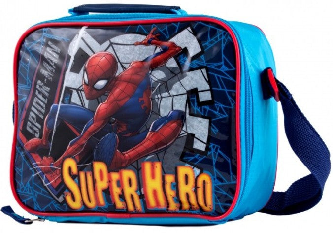 Чанта За Обяд Спайдермен 24 Х18 Х 8 Термично Изолирана Отваряне С Цип Регулируема Презрамка Подходяща За Училище Градина Екскурзия