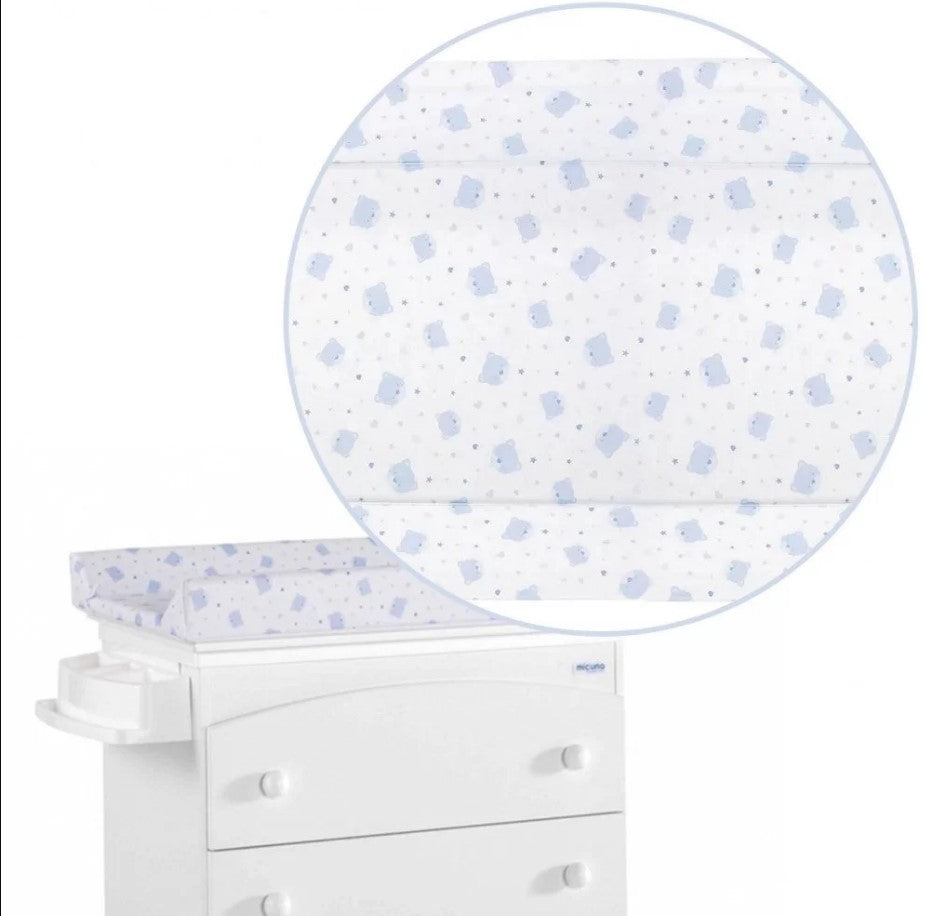 Скрин С Вана За Къпане И Повивалник B970 Бял Син Bears --- BebeMama