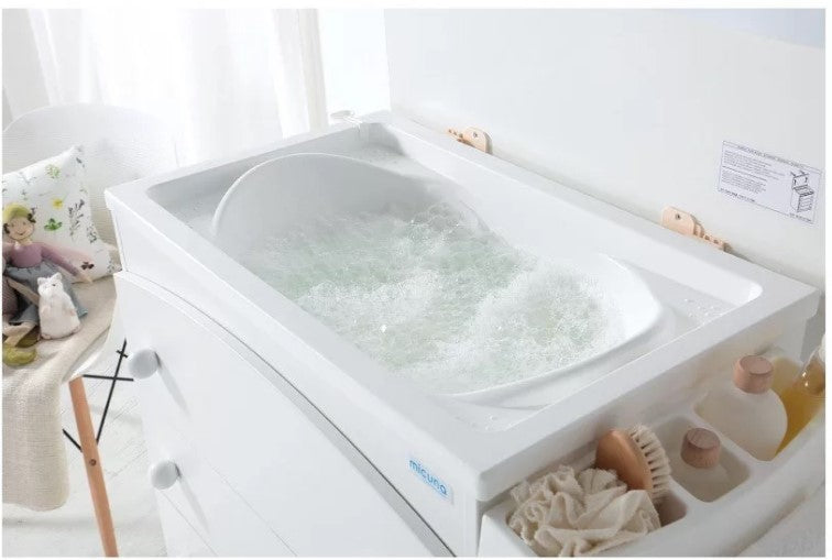 Скрин С Вана За Къпане И Повивалник B970 Бял Син Bears --- BebeMama