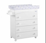 Скрин С Вана За Къпане И Повивалник B970 Бял Син Bears - Скринове И Шкафове - Micuna - BebeMama