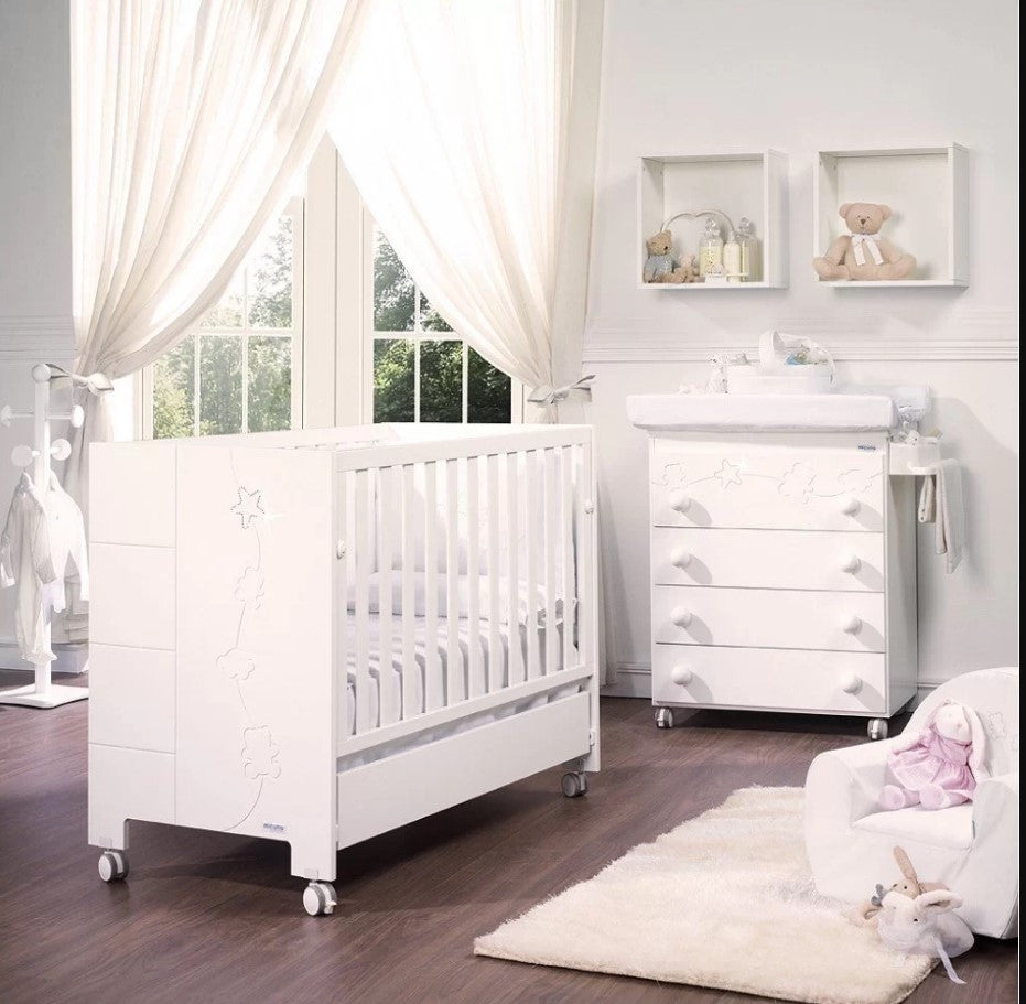 Скрин С Вана За Къпане И Повивалник B1551 Juliette Бял G - Скринове И Шкафове - Micuna - BebeMama