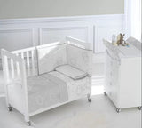 Cuvertură de pat K-Kt cu umplutură și fustă Tx-1650 Dolce Luce gri