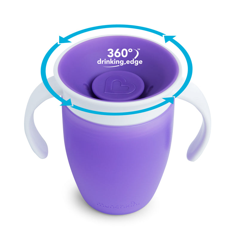 Munchkin Miracle 360° Trainer Cup pohár, lila, 207 ml