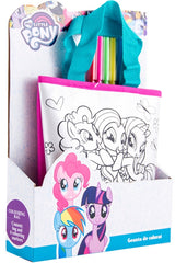 Saculet de colorat My Little Pony cu 6 markere lavabile 22x28x5