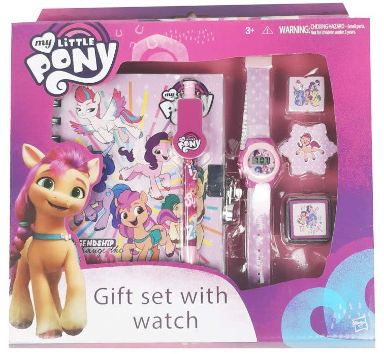 Подаръчен Комплект Моето Малко Пони С Таен Дневник С Катинарче Печати Мастилница Гума Острилка Химикал С Клипс И Часовник 22X26X5 - Играчки - Thesmileofyourbaby - BebeMama