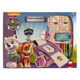 kitul creativ „Paw Patrol” pentru fete cu mașină de stickere și accesorii.