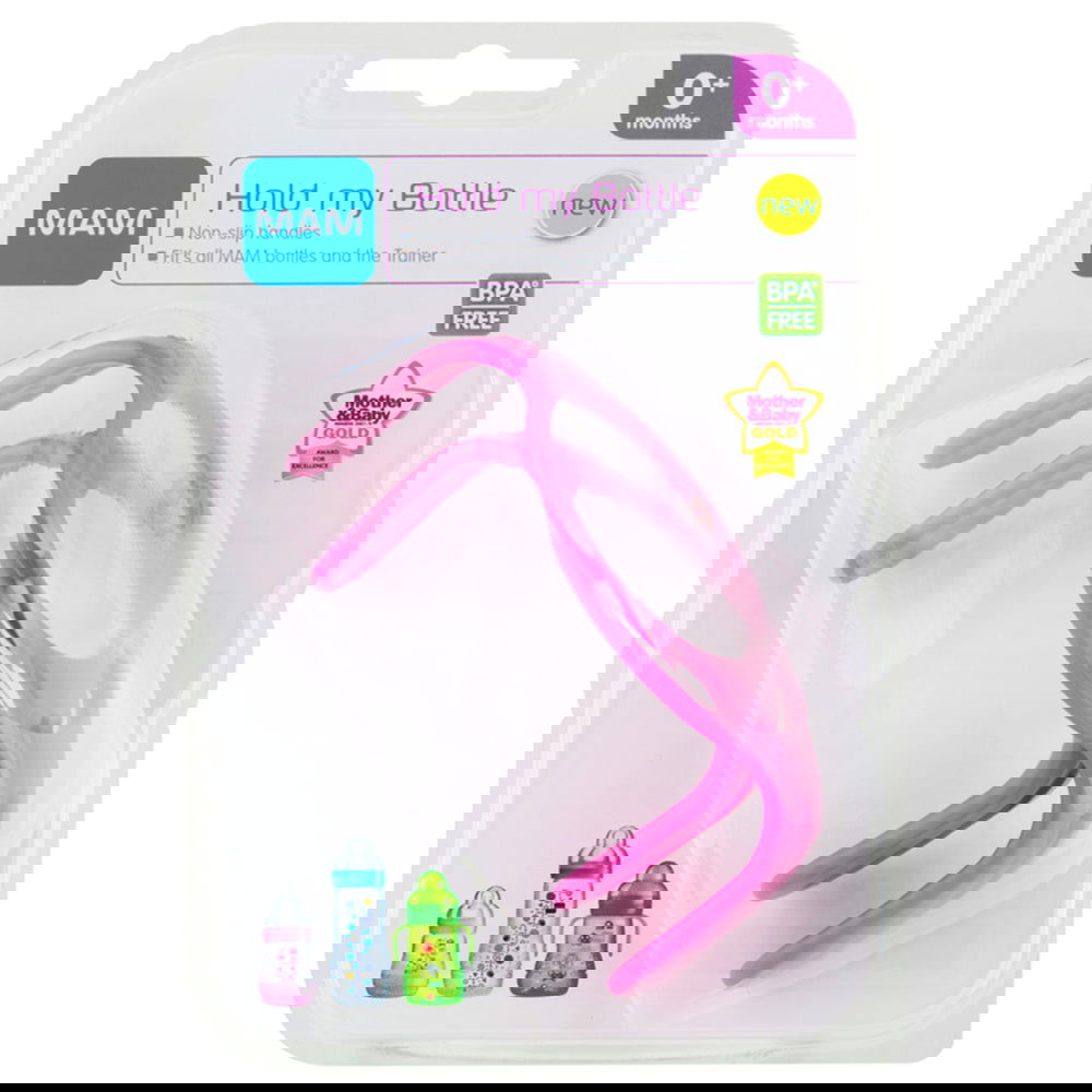 Mam Дръжки За Шишета Розови 2Бр. --- BebeMama