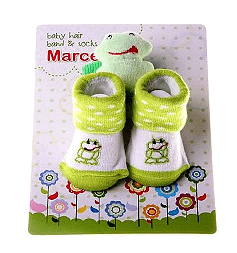 Marselin Чорапки С Лента За Глава № 2010Ba-003 --- BebeMama