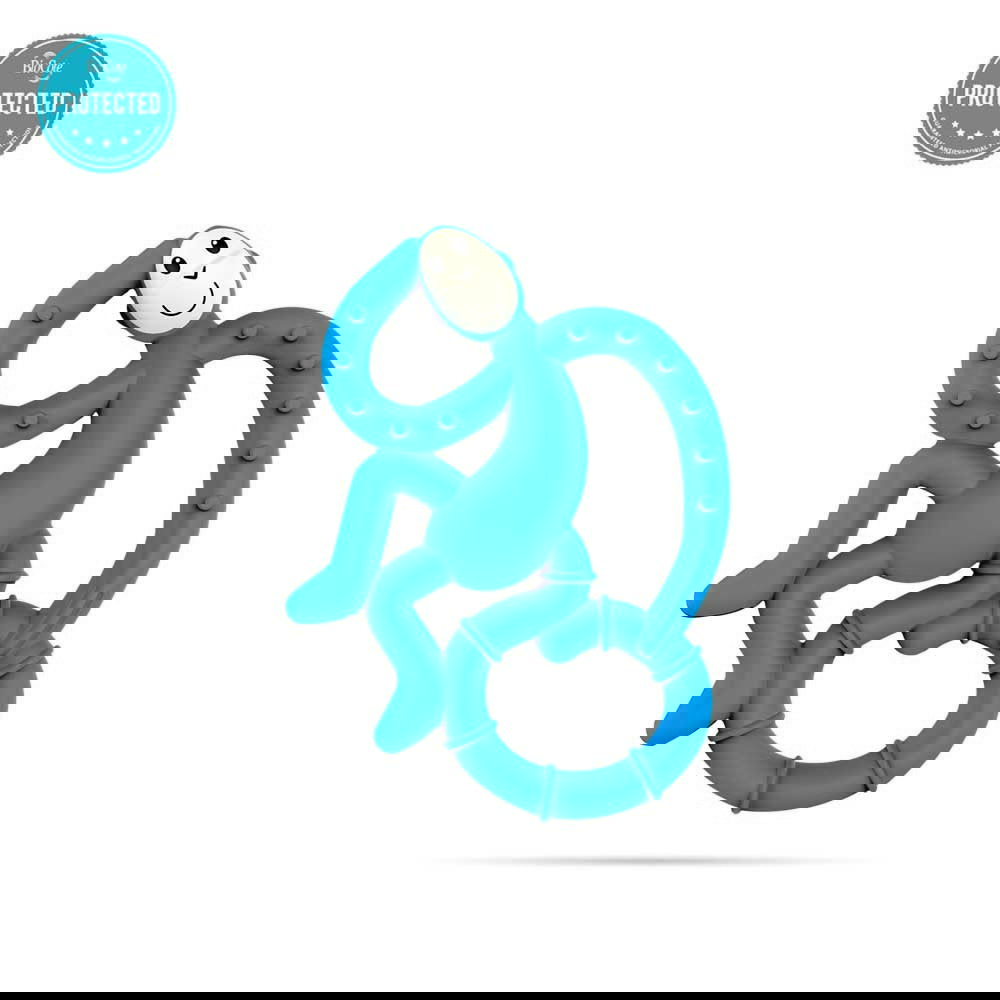 Matchstick Monkey Mini Monkey Teether Чесалка С Апликатор - Син --- BebeMama