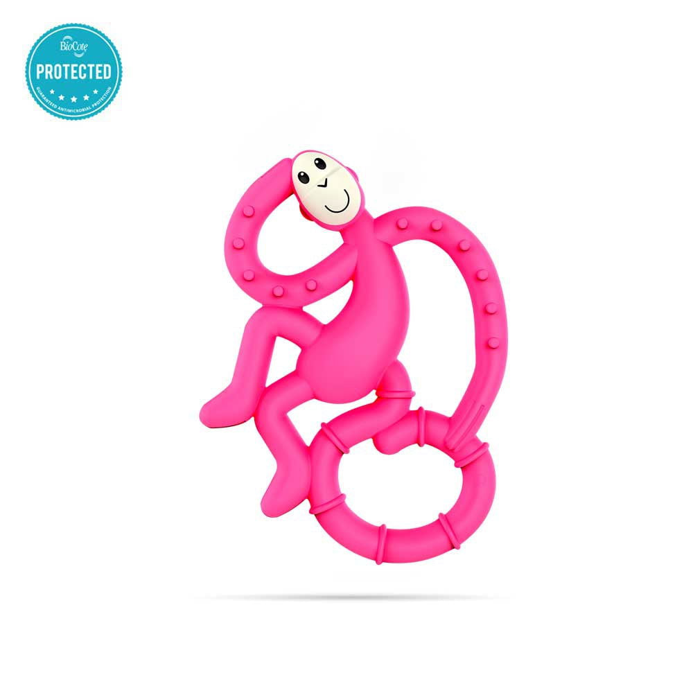 Matchstick Monkey Mini Monkey Teether Чесалка С Апликатор - Pink --- BebeMama