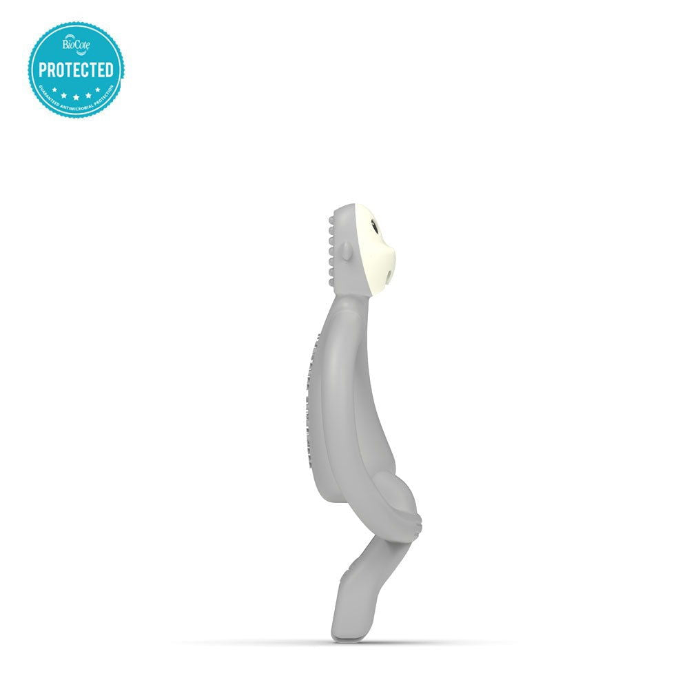 Matchstick Monkey Monkey Teether Чесалка С Апликатор - Cool Grey --- BebeMama