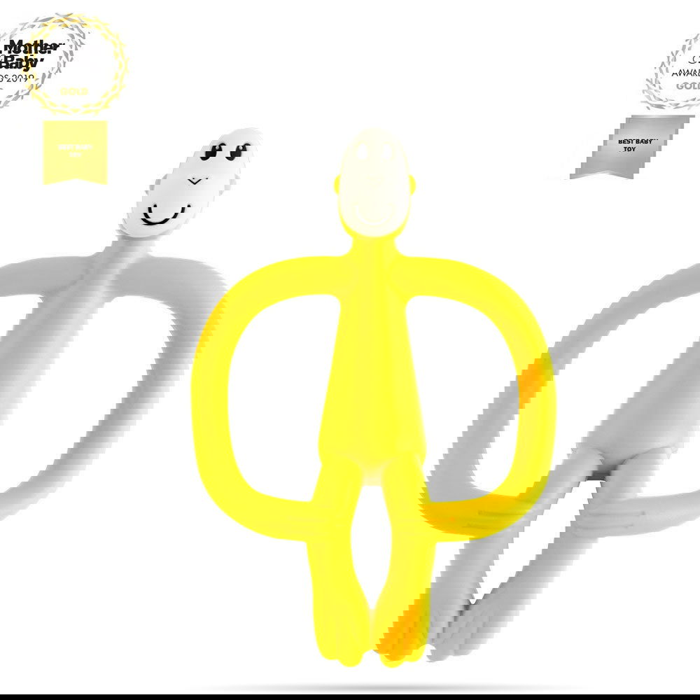 Matchstick Monkey Original Monkey Teething Toy Чесалка С Апликатор - Жълт --- BebeMama