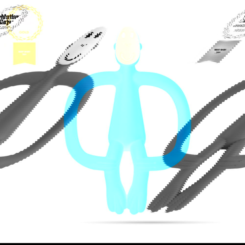 Matchstick Monkey Original Monkey Teething Toy Чесалка С Апликатор - Син --- BebeMama